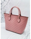 GUCCI CONVERTIBLE GUCCISSIMA LEATHER PINK TOTE BAG