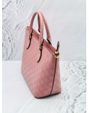 GUCCI CONVERTIBLE GUCCISSIMA LEATHER PINK TOTE BAG