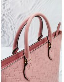 GUCCI CONVERTIBLE GUCCISSIMA LEATHER PINK TOTE BAG