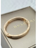 2022 BVLGARI B.ZERO1 18K ROSE GOLD & WHITE CERAMIC BRACELET -FULL SET-