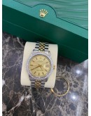 ROLEX OYSTER PERPETUAL DATEJUST 18K YELLOW GOLD REF 1601 36MM AUTOMATIC UNISEX WATCH