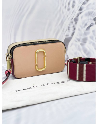 MARC JACOBS THE SNAPSHOT SAFFIANO LEATHER CROSSBODY BAG