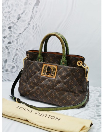 LOUIS VUITTON LIMITED EDITION MONOGRAM CANVAS PYTHON & OSTRICH ETOILE EXOTIQUE TOTE HANDLE BAG