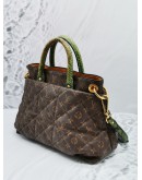 LOUIS VUITTON LIMITED EDITION MONOGRAM CANVAS PYTHON & OSTRICH ETOILE EXOTIQUE TOTE HANDLE BAG