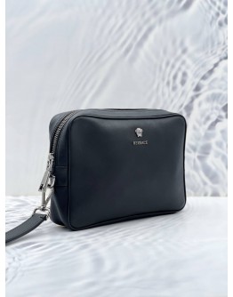 VERSACE LA MEDUSA CALFSKIN LEATHER CLUTCH 