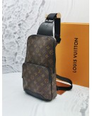 LOUIS VUITTON AVENUE MONOGRAM MACASSAR CANVAS SLING BAG -FULL SET-