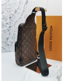 LOUIS VUITTON AVENUE MONOGRAM MACASSAR CANVAS SLING BAG -FULL SET-