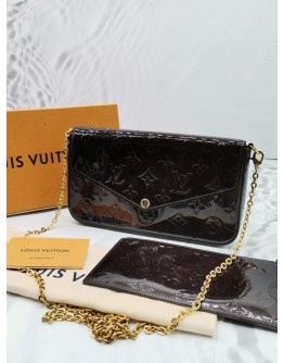 LOUIS VUITTON FELICIE POCHETTE MONOGRAM VERNIS -FULL SET-