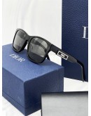 (BRAND NEW) CHRISTIAN DIOR DIORB23 S2F BLACK RECTANGULAR SUNGLASSES -FULL SET-