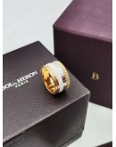 BOUCHERON 18K YELLOW, ROSE & WHITE GOLD CLASSIQUE LARGE RING -FULL SET-