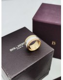 BOUCHERON 18K YELLOW, ROSE & WHITE GOLD CLASSIQUE LARGE RING -FULL SET-