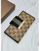 GUCCI GG CANVAS WEB CONTINENTAL LONG WALLET