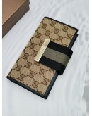 GUCCI GG CANVAS WEB CONTINENTAL LONG WALLET