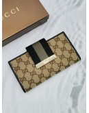 GUCCI GG CANVAS WEB CONTINENTAL LONG WALLET