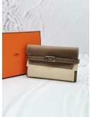 HERMES KELLY ETAUPE EPSOM LEATHER CLASSIC WALLET