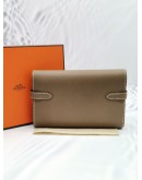 HERMES KELLY ETAUPE EPSOM LEATHER CLASSIC WALLET