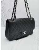 CHANEL CLASSIC MEDIUM DOUBLE FLAP BAG IN CAVIAR LEATHER SHW