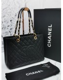 CHANEL GST CAVIAR LEATHER GHW -FULL SET-