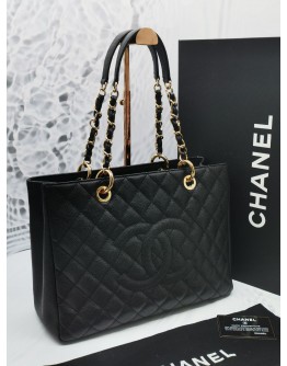 CHANEL GST CAVIAR LEATHER GHW -FULL SET-