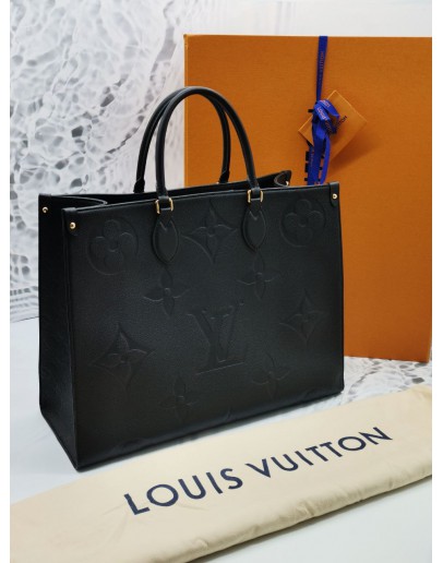 LOUIS VUITTON ON THE GO GM MONOGRAM EMPREINTE LEATHER -FULL SET-