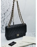 CHANEL CLASSIC DOUBLE FLAP CAVIAR LEATHER BAG GHW