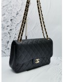 CHANEL CLASSIC DOUBLE FLAP CAVIAR LEATHER BAG GHW