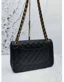 CHANEL CLASSIC DOUBLE FLAP CAVIAR LEATHER BAG GHW