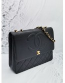 CHANEL VINTAGE MAXI CC FLAP LAMBSKIN SHOULDER CHAIN BAG GHW