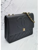 CHANEL VINTAGE MAXI CC FLAP LAMBSKIN SHOULDER CHAIN BAG GHW