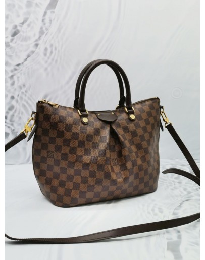 LOUIS VUITTON SIENA DAMIER EBENE CANVAS BAG WITH STRAP