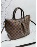 LOUIS VUITTON SIENA DAMIER EBENE CANVAS BAG WITH STRAP