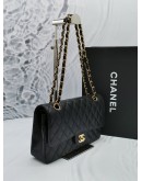 CHANEL CLASSIC MEDIUM DOUBLE FLAP BAG IN CAVIAR LEATHER GHW -FULL SET-