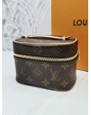 LOUIS VUITTON NICE NANO TOILETRY POUCH MONOGRAM CANVAS -FULL SET-