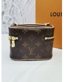 LOUIS VUITTON NICE NANO TOILETRY POUCH MONOGRAM CANVAS -FULL SET-