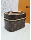 LOUIS VUITTON NICE NANO TOILETRY POUCH MONOGRAM CANVAS -FULL SET-