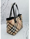BURBERRY SUPERNOVA CHECK TOTE PVC WITH SMALL POUCH
