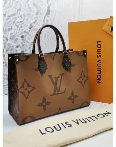 LOUIS VUITTON MONOGRAM REVERSE CANVAS ON THE GO MM -FULL SET-