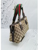 GUCCI GG CANVAS WEB SHOULDER BAG