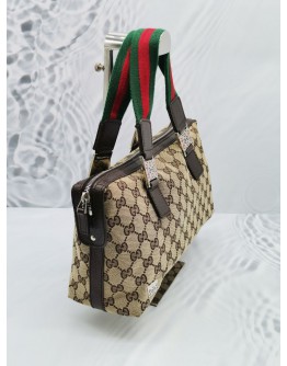 GUCCI GG CANVAS WEB SHOULDER BAG