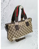 GUCCI GG CANVAS WEB SHOULDER BAG