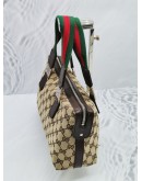 GUCCI GG CANVAS WEB SHOULDER BAG