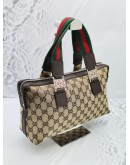 GUCCI GG CANVAS WEB SHOULDER BAG