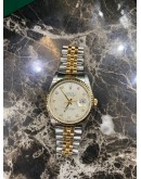 ROLEX OYSTER PERPETUAL DATEJUST 18K YELLOW GOLD DIAMOND DIAL REF 16233 36MM AUTOMATIC UNISEX WATCH