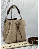 LOUIS VUITTON MURIA MAHINA PERFORATED LEATHER SHOULDER BAG CREAM