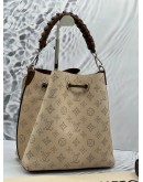 LOUIS VUITTON MURIA MAHINA PERFORATED LEATHER SHOULDER BAG CREAM