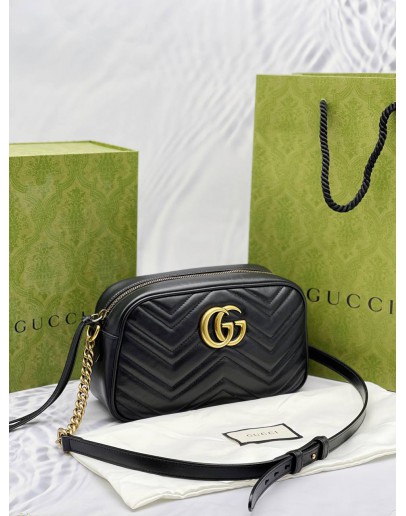 GUCCI GG MARMONT MATELASSE LEATHER CROSSBODY BAG