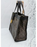 COACH HORSE FIELD LEATHER & CANVAS TOTE BAG 