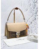 COACH TABBY SHOULDER BAG IN COLOR-BLOCK WITH SNAKESKIN DETAIL