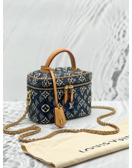 LOUIS VUITTON VANITY LIMITED EDITION DENIM & LEATHER CROSSBODY BAG 