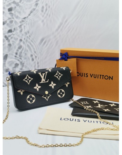 LOUIS VUITTON FELICIE MONOGRAM EMPREINTE EMBOSSED LEATHER POCHETTE -FULL SET-